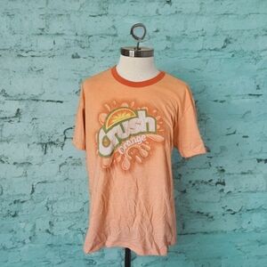 Orange Crush Short Sleeve Tee with Retro Graphic